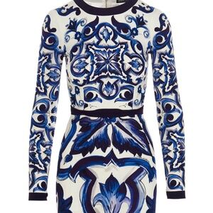 Dolce & Gabbana Dress "Blu Mediterraneo Majolica" – Size IT 38 (DE 34)